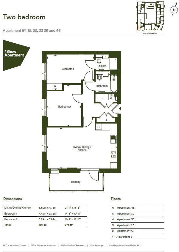 Sidon Apartments, Acton Gardens, W3 8JQ floorplan