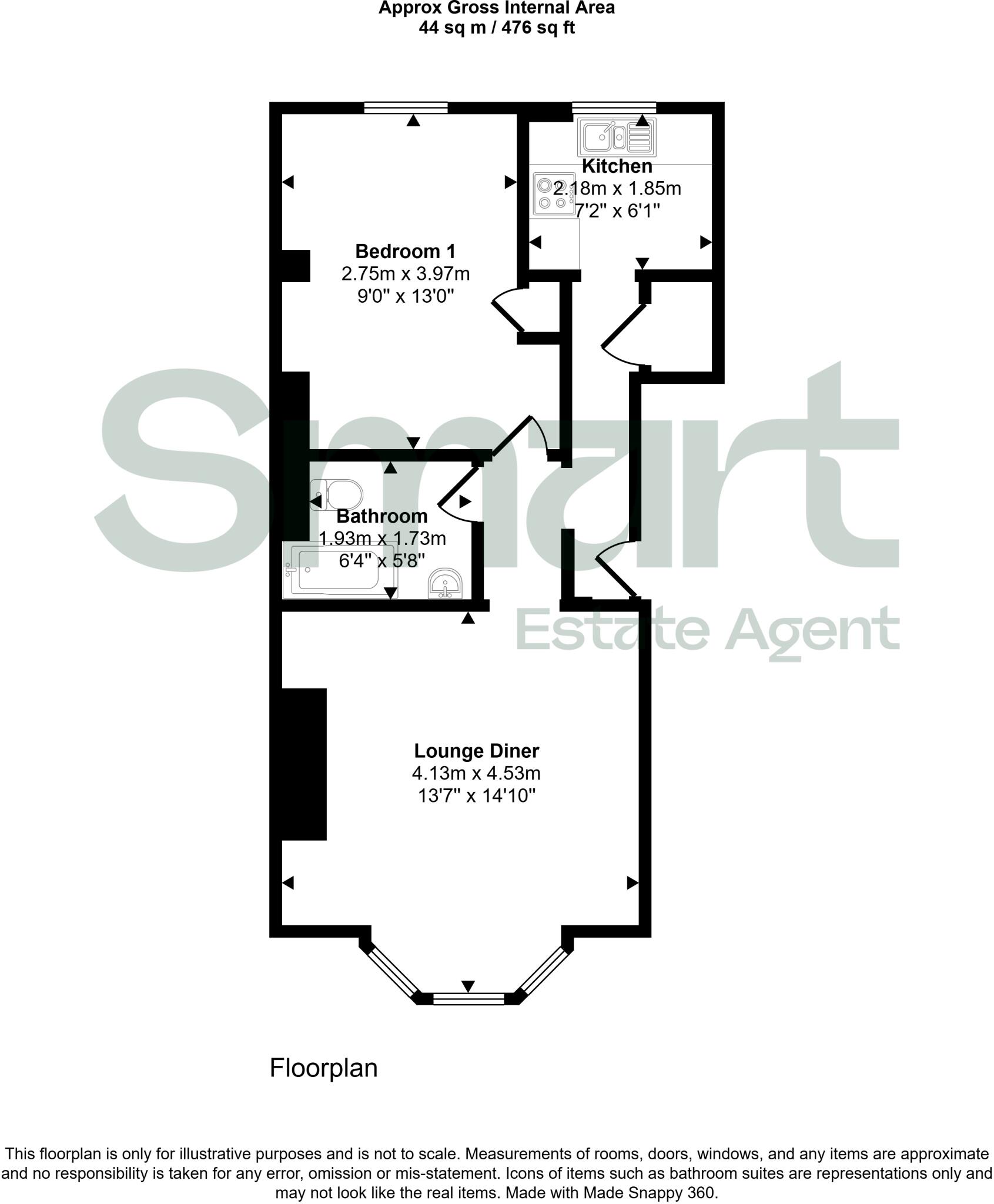 Union Road, Exeter floorplan
