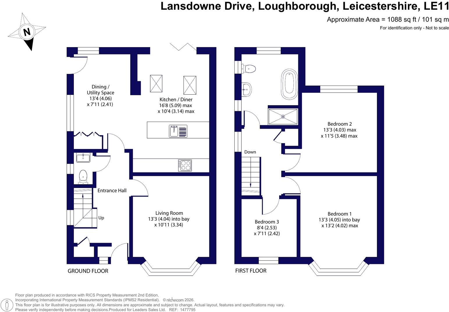 Lansdowne Drive, Loughborough, Leicestershire floorplan
