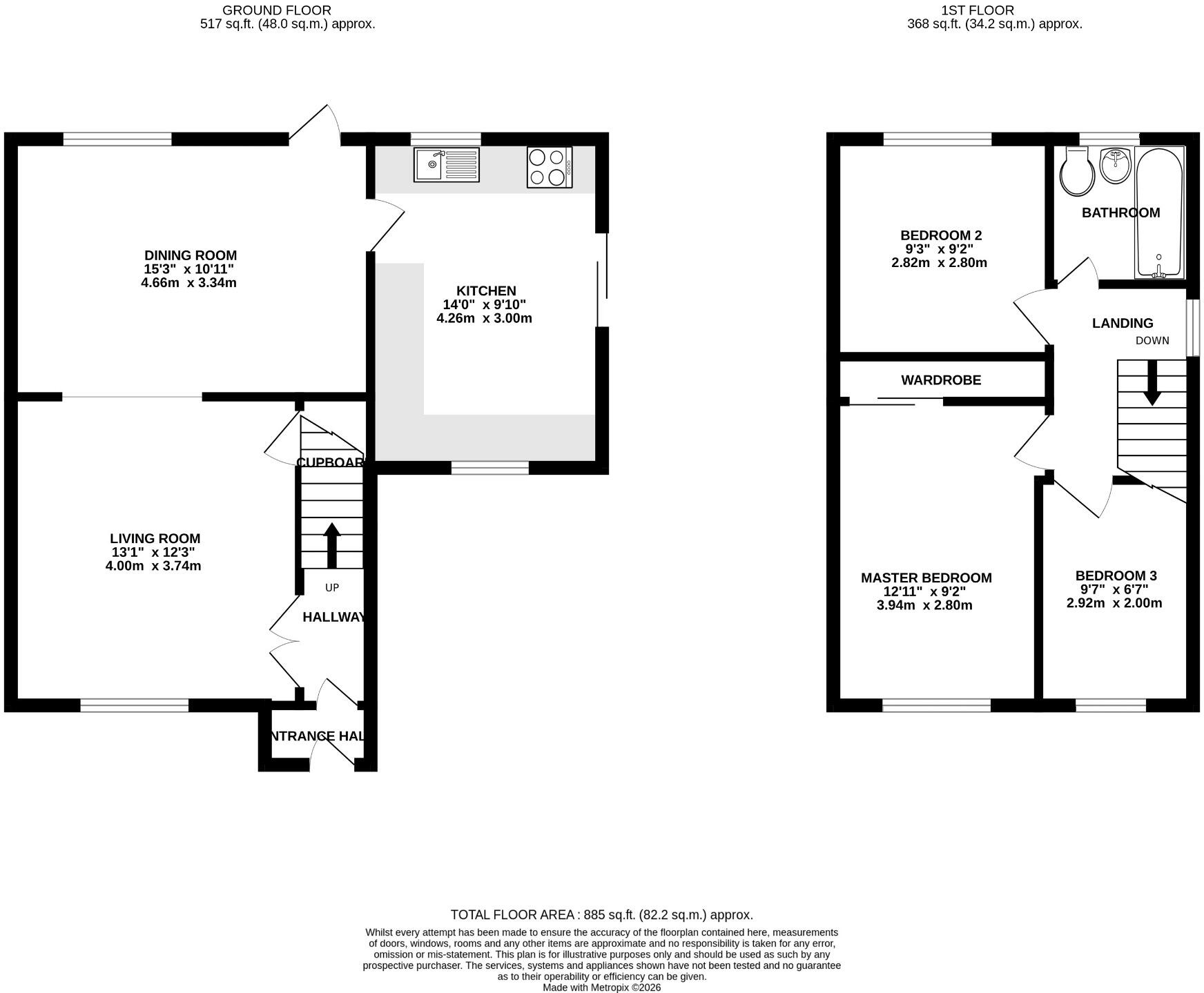 Greengage Rise, Melbourn floorplan
