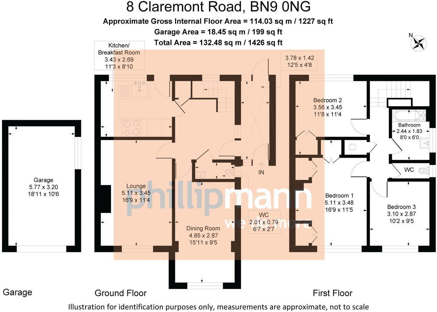Claremont Road, Newhaven floorplan