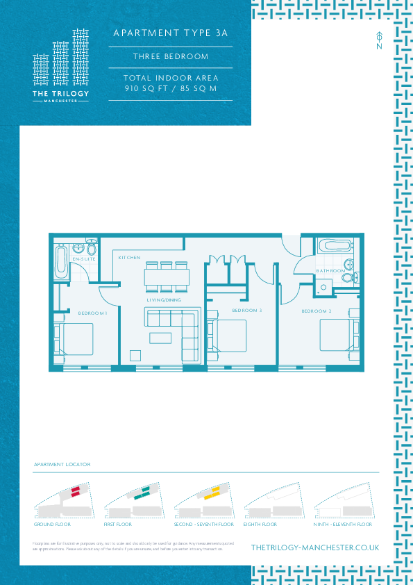The Trilogy, Ellesmere Street, Manchester floorplan