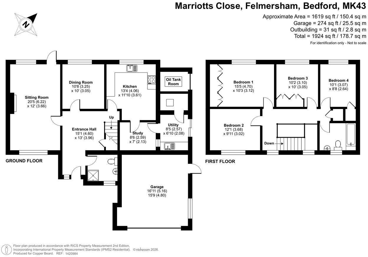 Marriotts Close, Felmersham floorplan