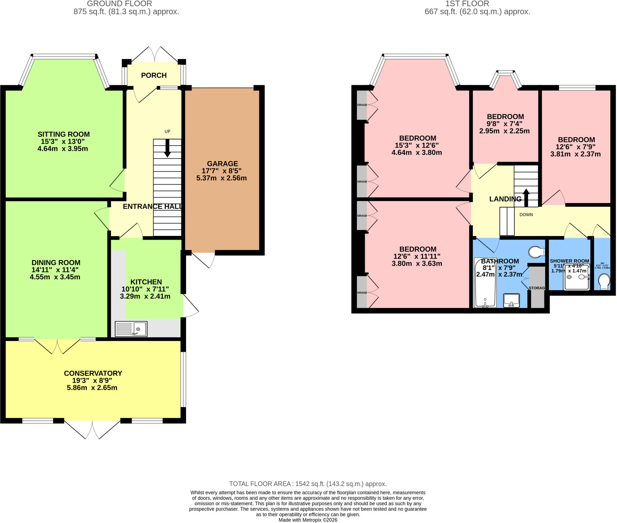 Browning Road, Enfield, Middlesex, EN2 floorplan