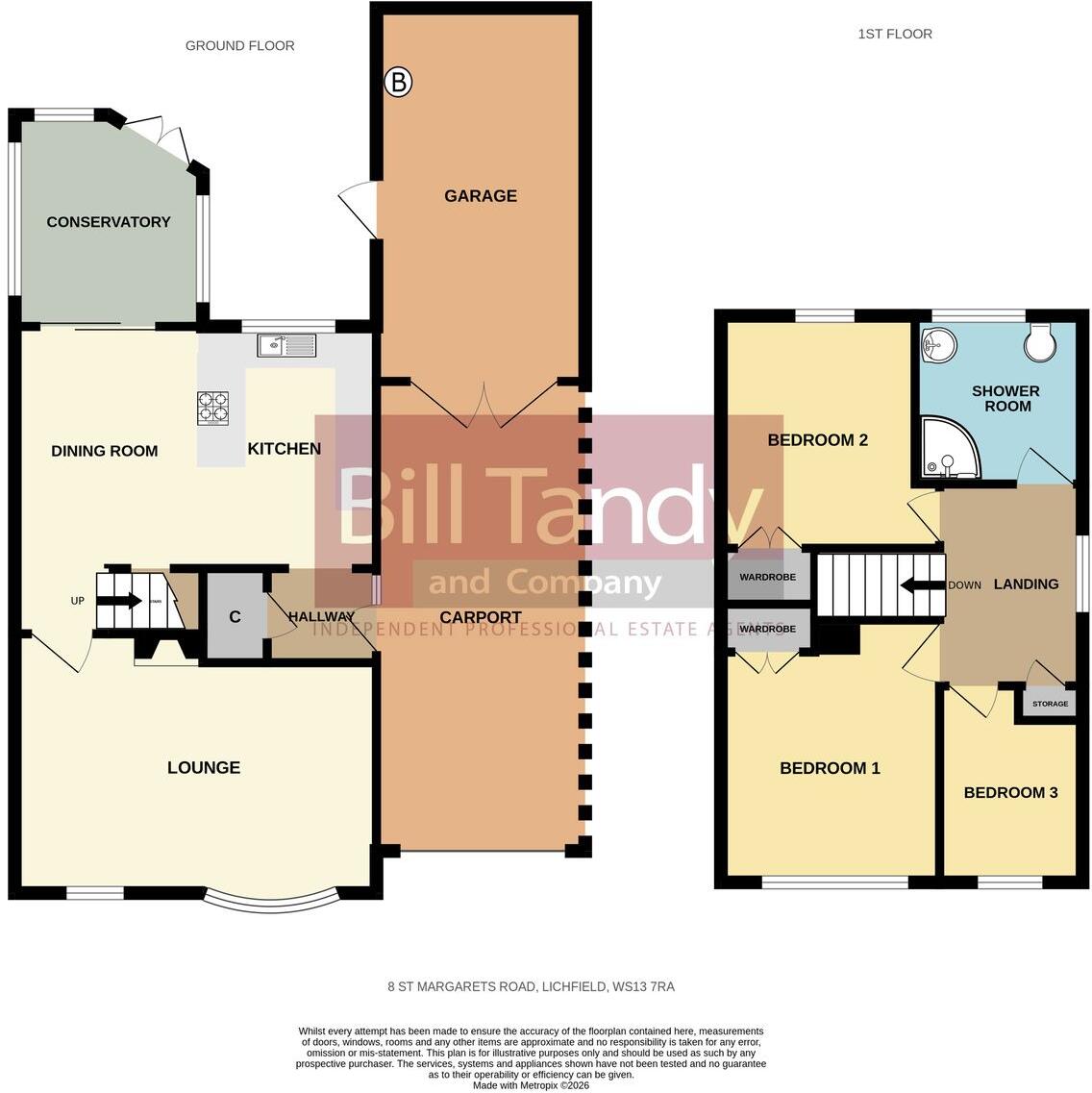 St Margarets Road, Lichfield, WS13 floorplan