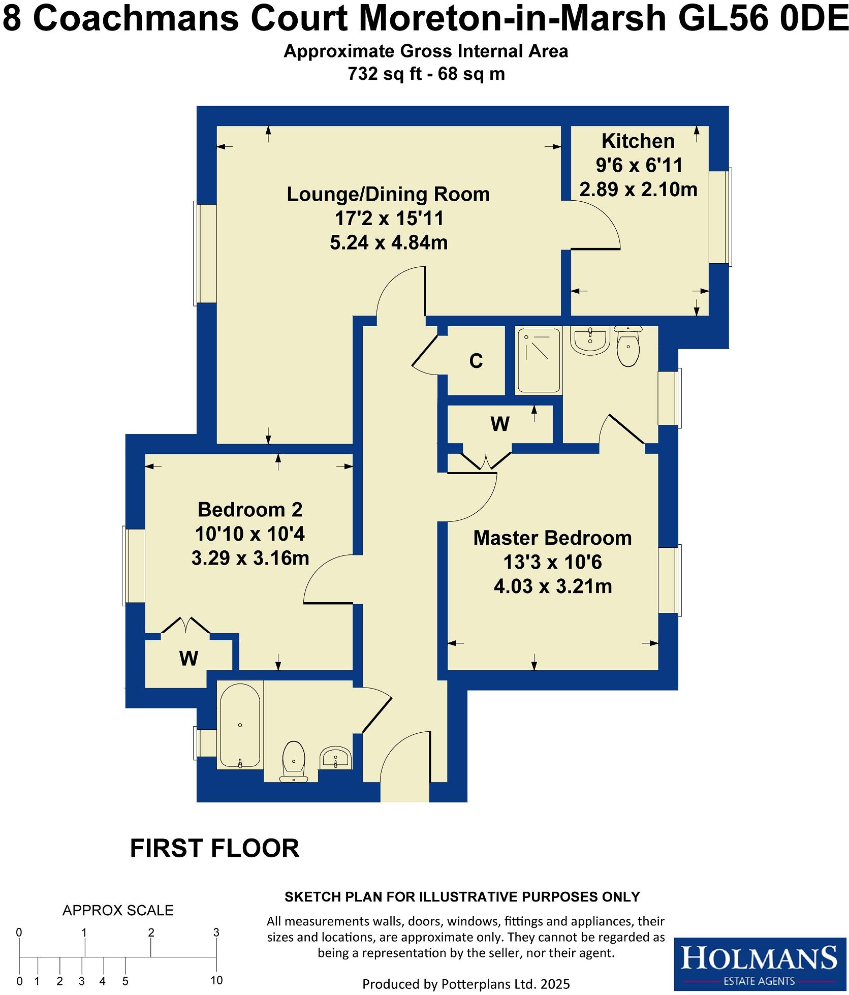 Coachmans Court, Station Road, Moreton-in-Marsh, Gloucestershire. GL56 0DE floorplan