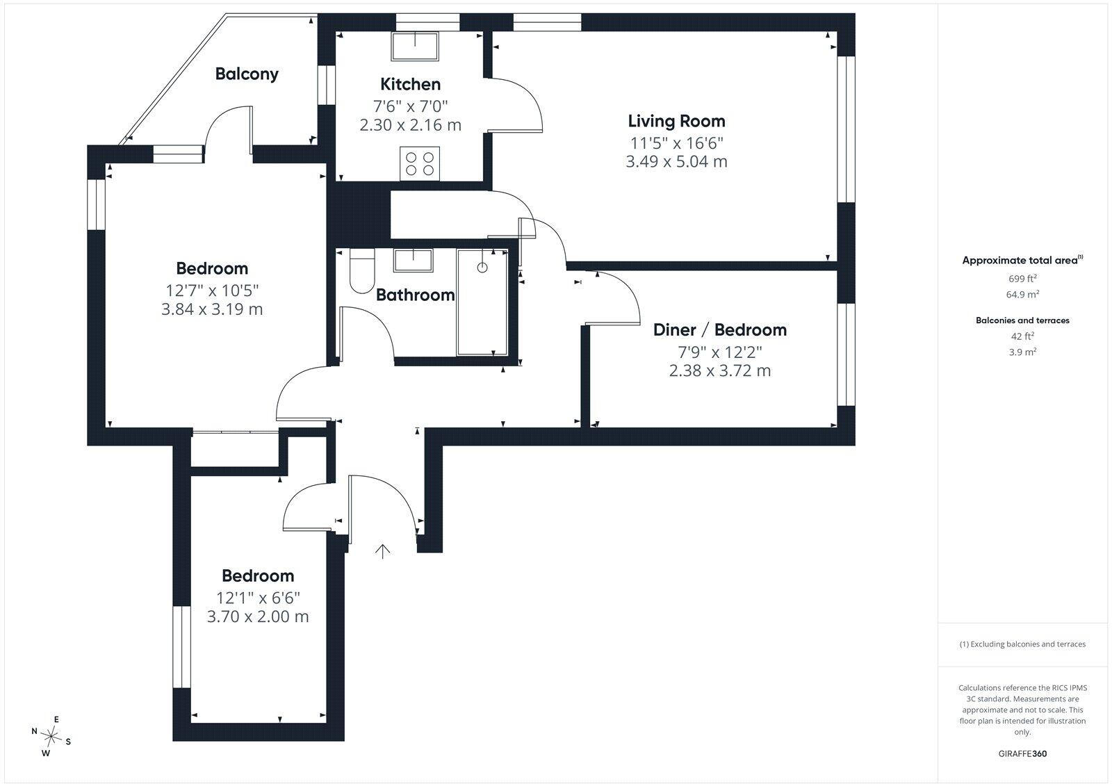 Homecliffe House, 466-470 Lymington Road, Highcliffe, Christchurch, BH23 floorplan