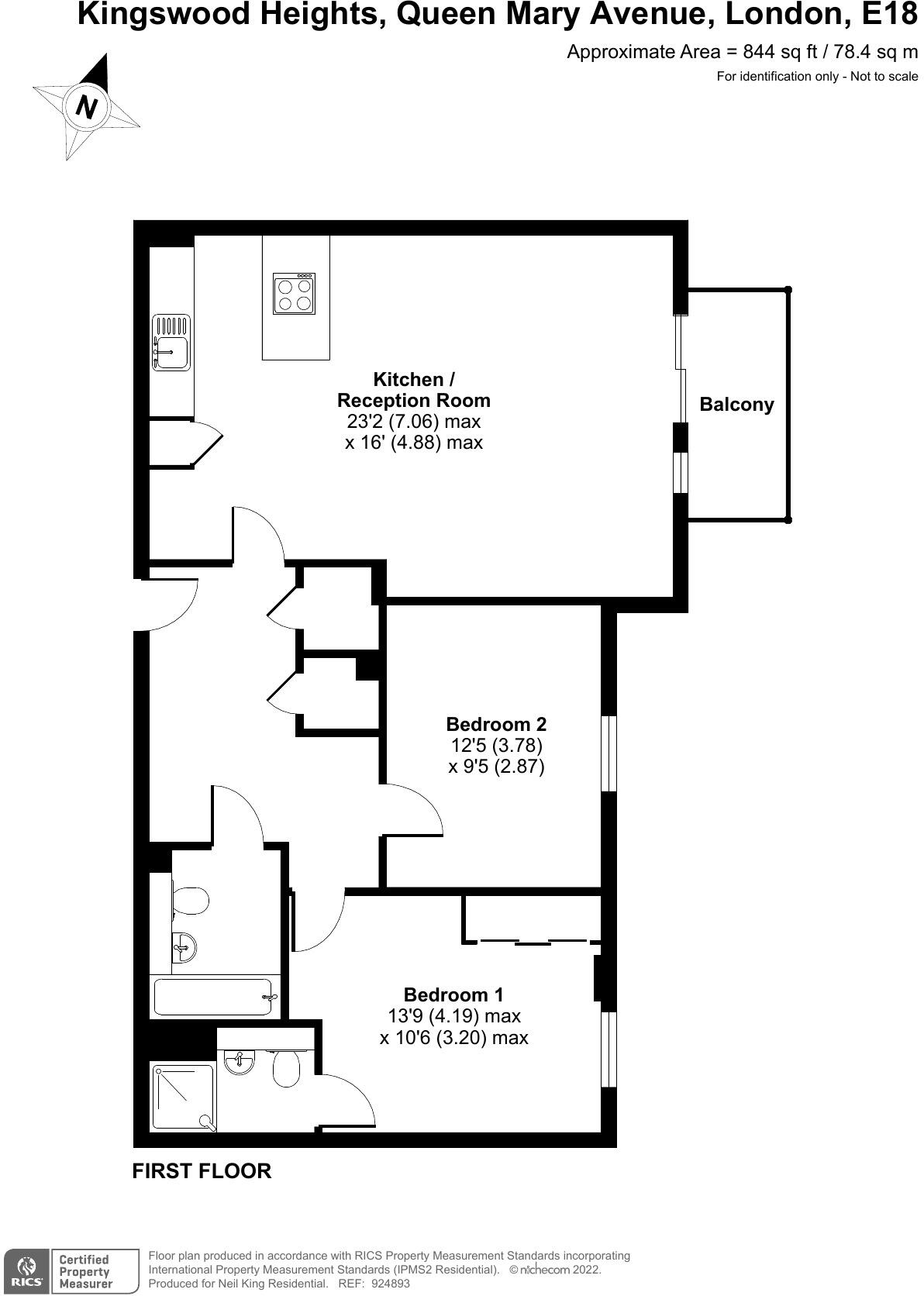 Kingswood Heights, Queen Mary Avenue, South Woodford, London, E18 2FP floorplan