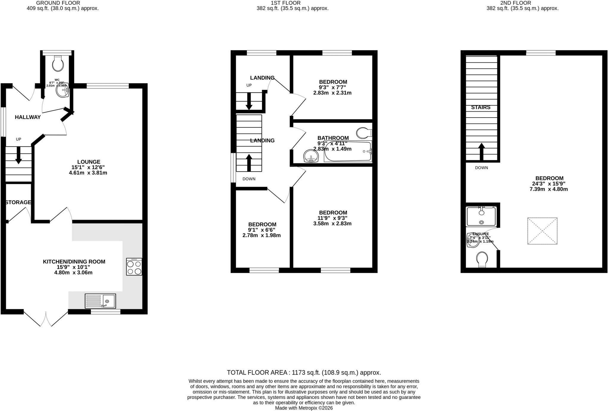 Rosebay Gardens, Standish, Wigan floorplan