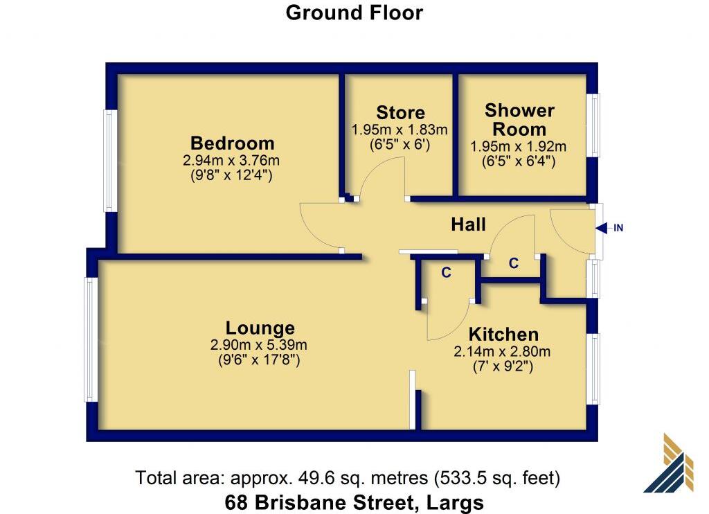 68 Brisbane Street, Largs, KA30 8QN floorplan