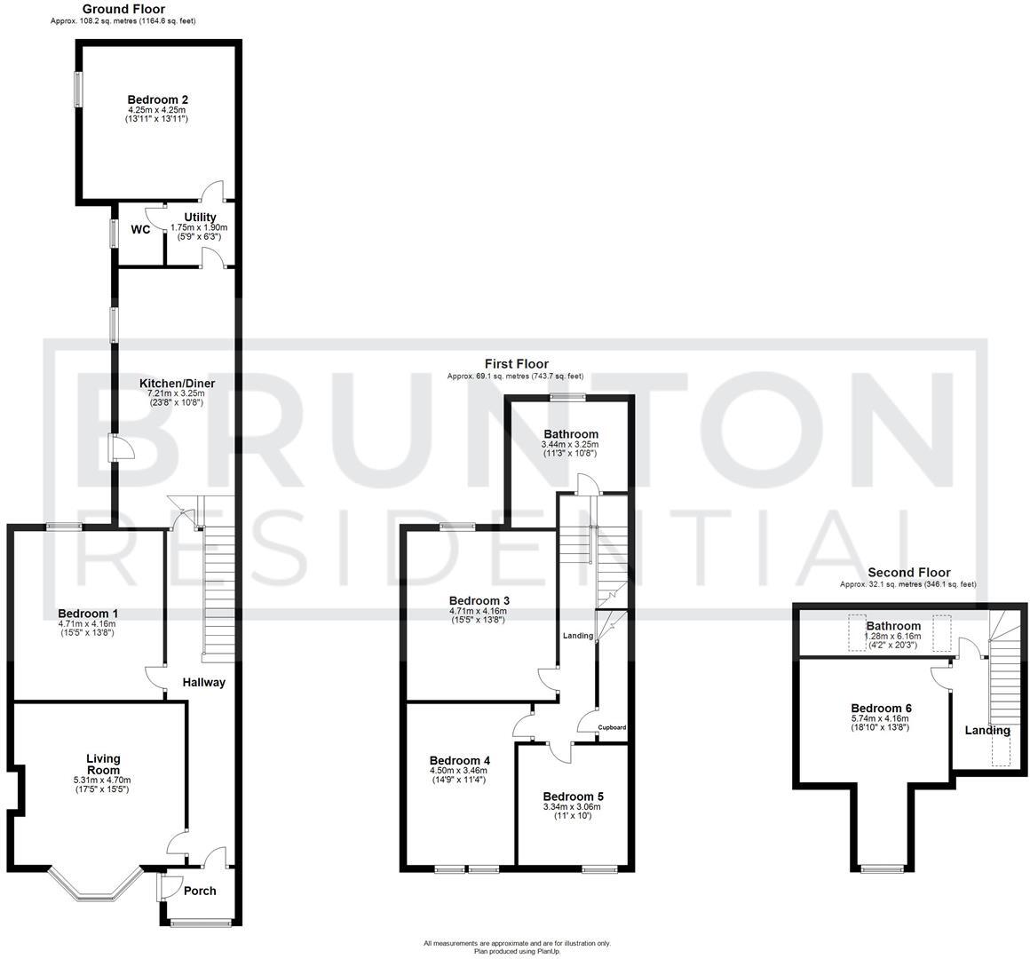 £130pppw - Rothbury Terrace, Heaton, NE6 floorplan