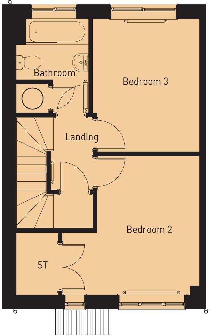 Plot 96 - The Tenby, Phase 2, Manor Gardens, Wrexham Road, Rhostyllen, Wrexham floorplan