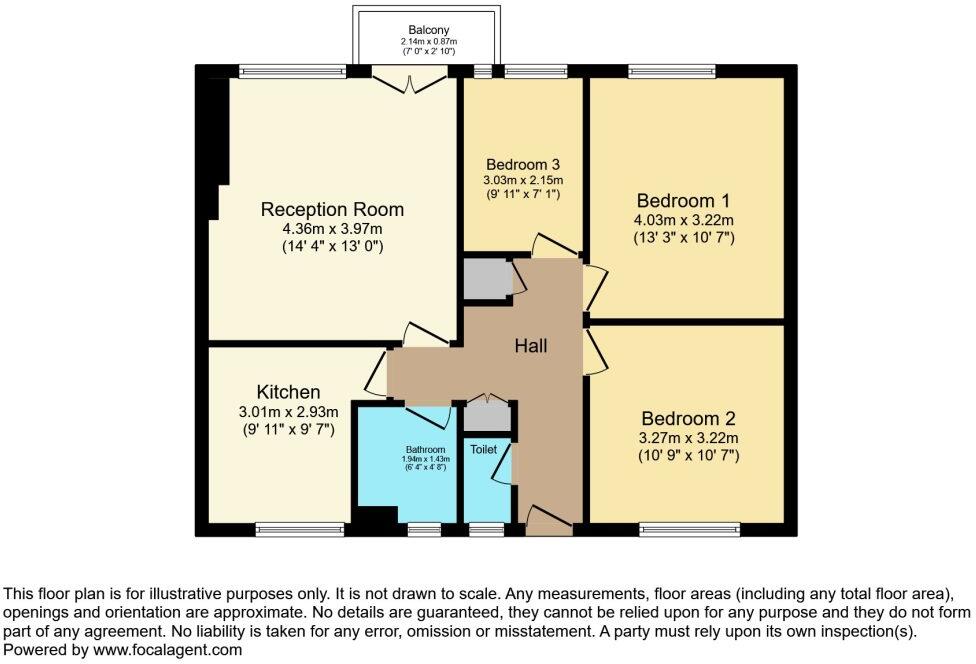 Flat 31, Penfold Court Laburnum Road, Mitcham, CR4 2NB floorplan