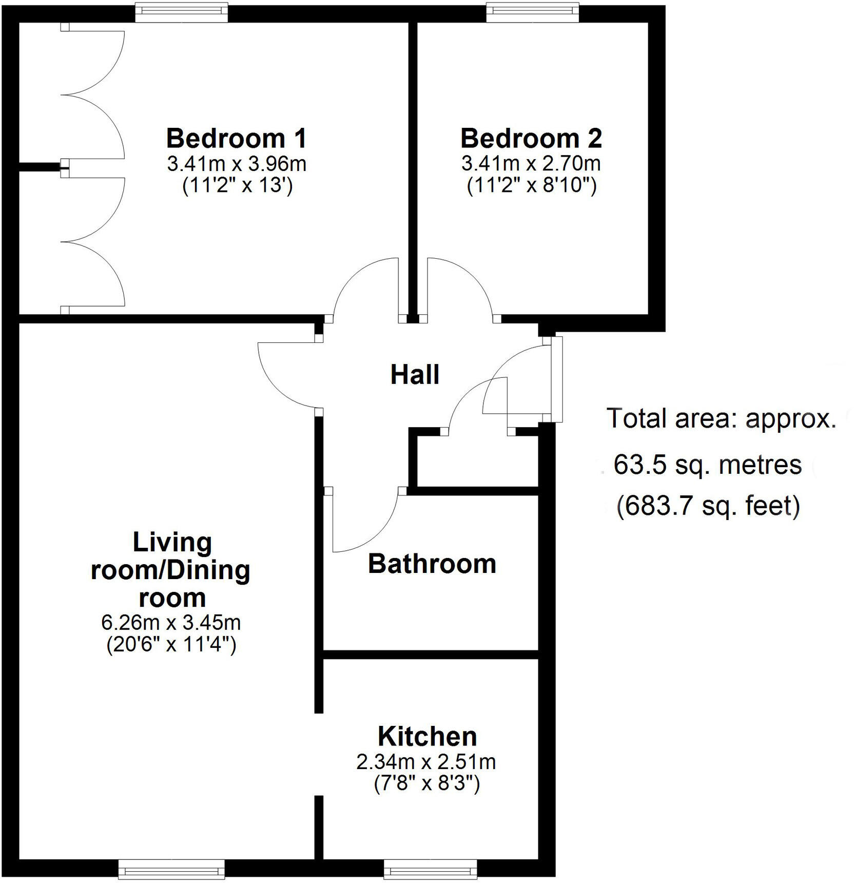 Flat 5, Ashbourne Court, All Saints Road, Newmarket, Suffolk floorplan