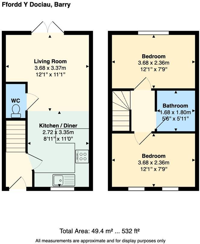 Ffordd Y Dociau, Barry floorplan