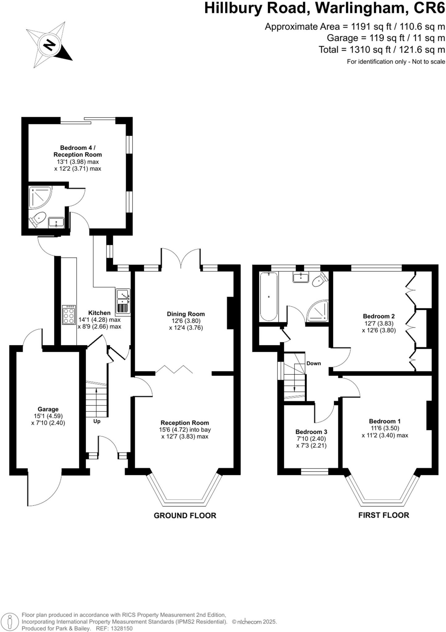 Hillbury Road, Warlingham, CR6 floorplan