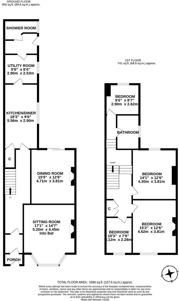 Balmoral Terrace, South Gosforth, Newcastle upon Tyne floorplan
