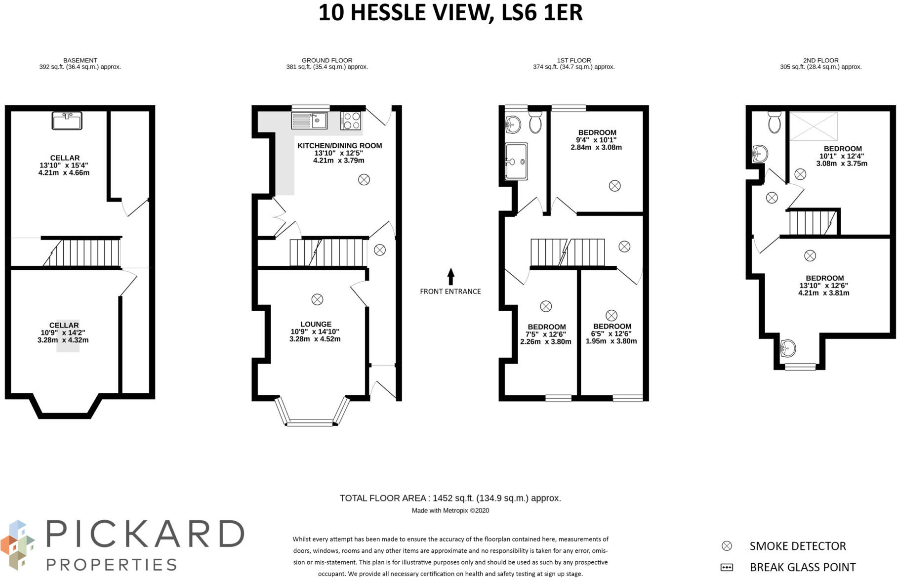 10 Hessle View, Hyde Park, Leeds, LS6 1ER floorplan