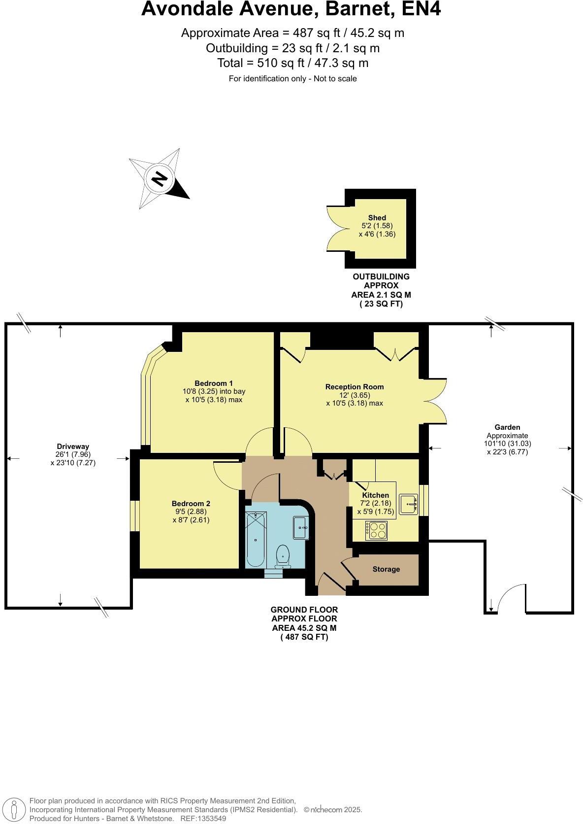Avondale Avenue, East Barnet, Barnet, Greater London, EN4 floorplan