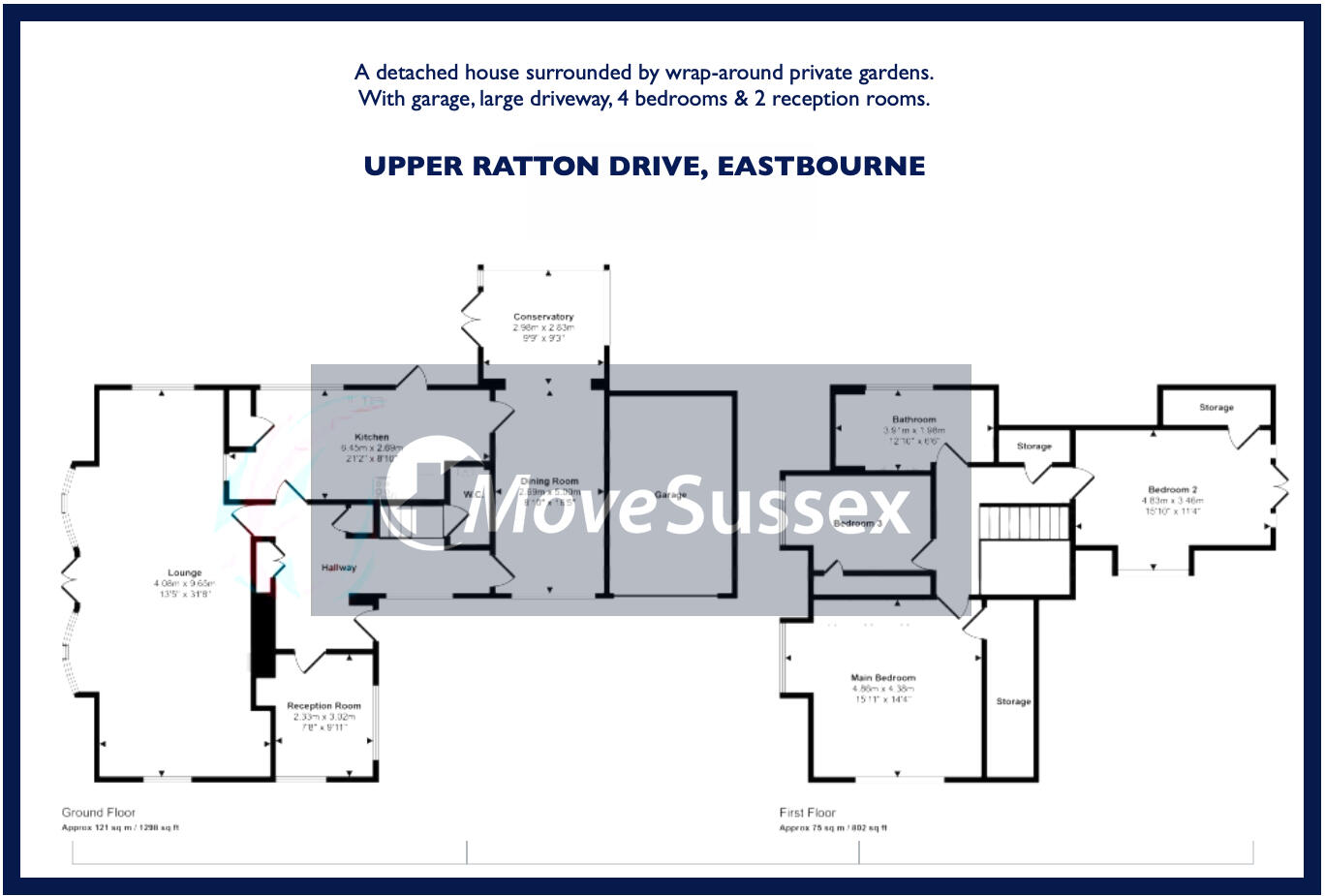 Upper Ratton Drive, Eastbourne, East Sussex floorplan