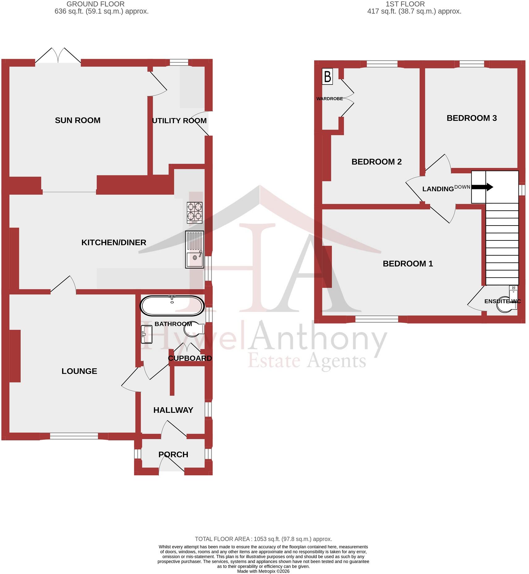 3, Heol Pen-y-parc, Llantrisant, Pontyclun, Rhondda Cynon Taff. CF72 8DN floorplan