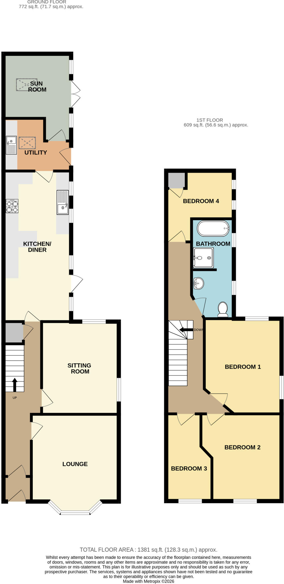30 St. Michaels Road Louth LN11 9DA floorplan