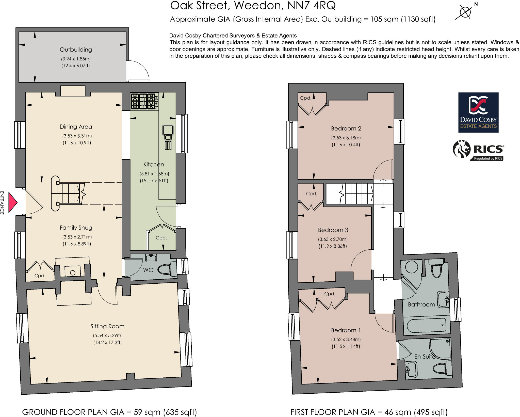 Oak Street, Weedon, West Northamptonshire floorplan