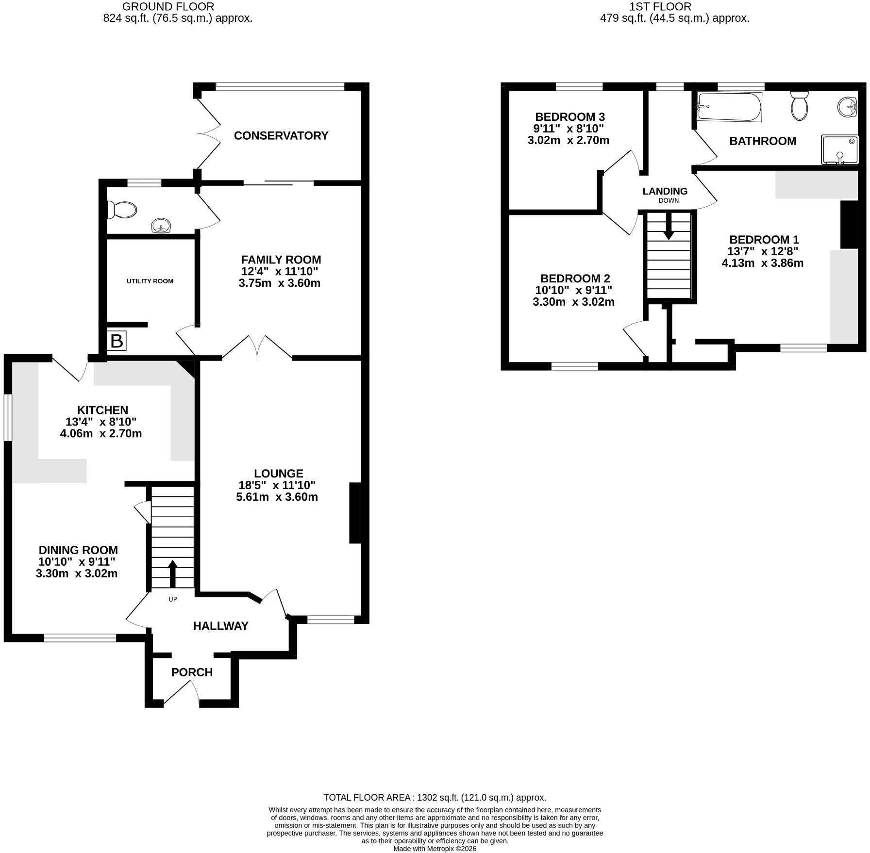 Earls Road, Fareham. Guide Price £300,000-£325,000. floorplan