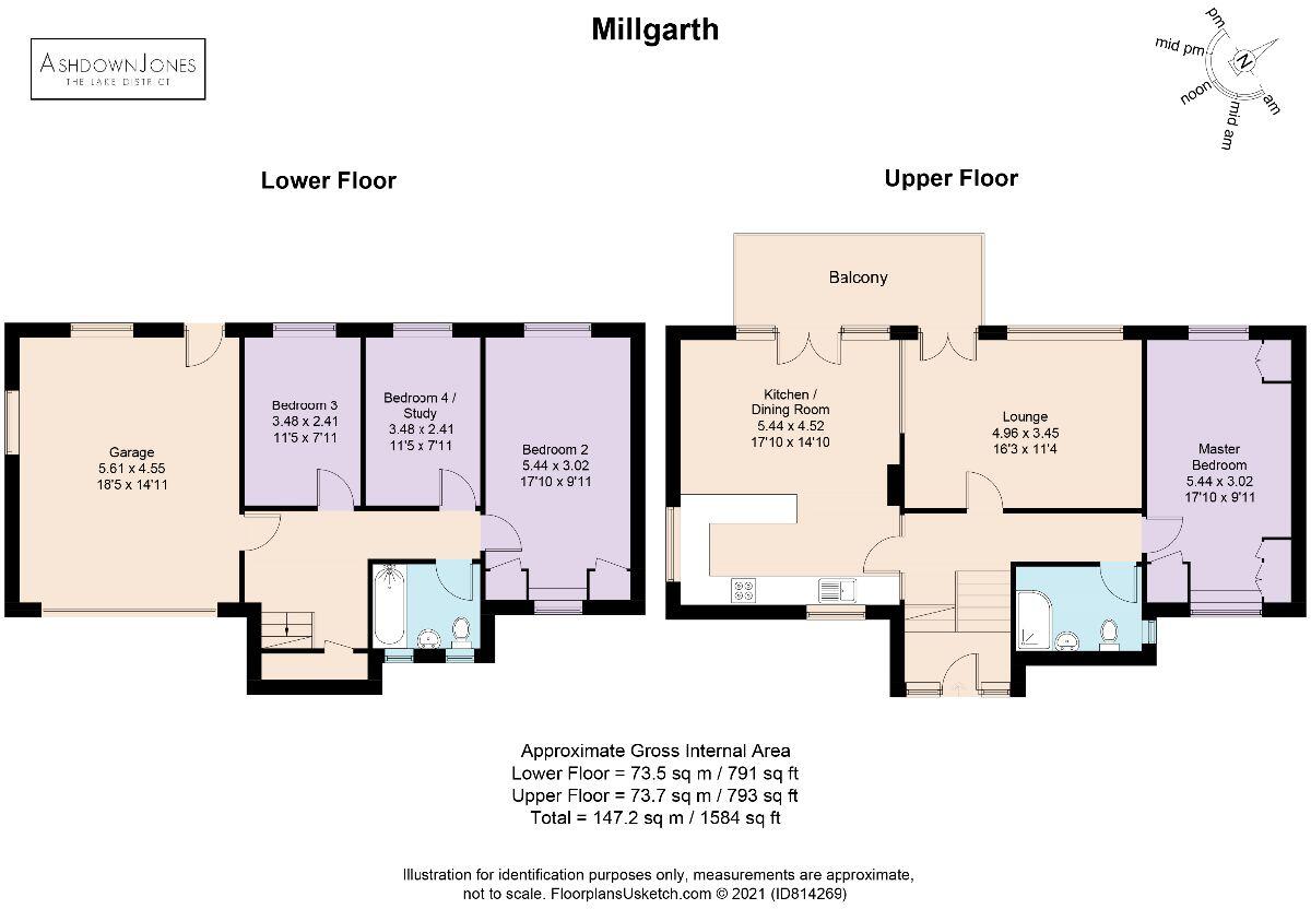 Millgarth, 1 Old Mill Crescent, Storrs Park, Bowness-on-Windermere, LA23 3QR floorplan