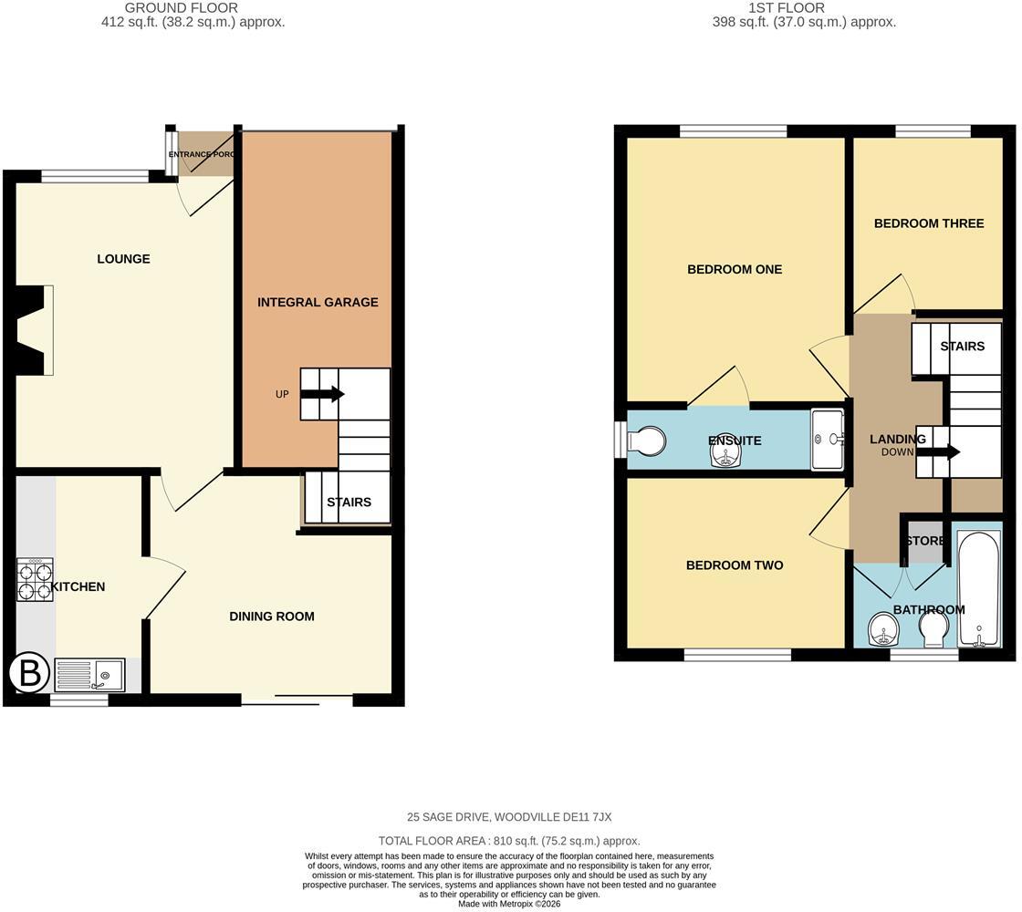 Sage Drive, Woodville, DE11 7JX floorplan
