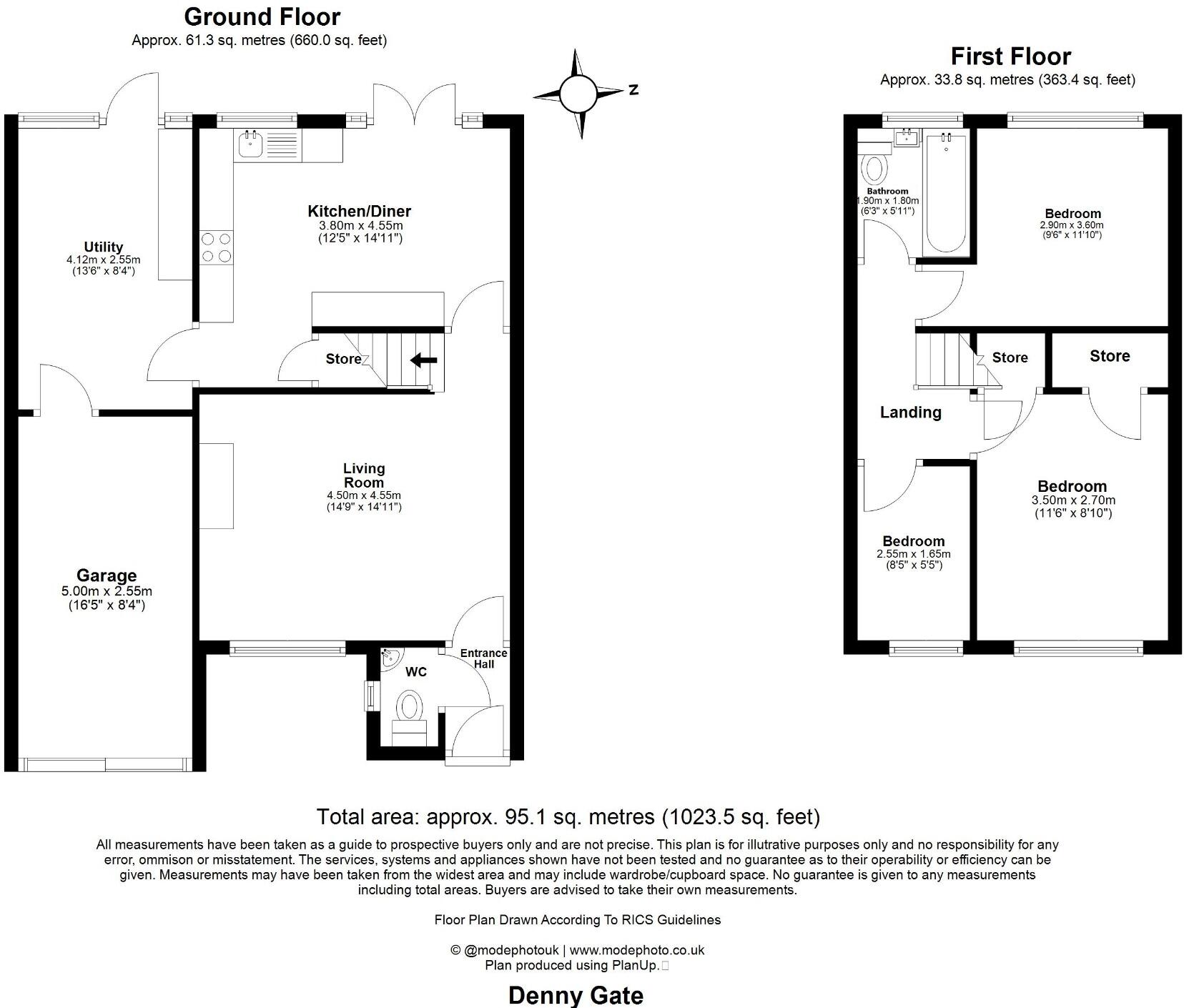 Denny Gate, Cheshunt, Hertfordshire, EN8 0XF floorplan