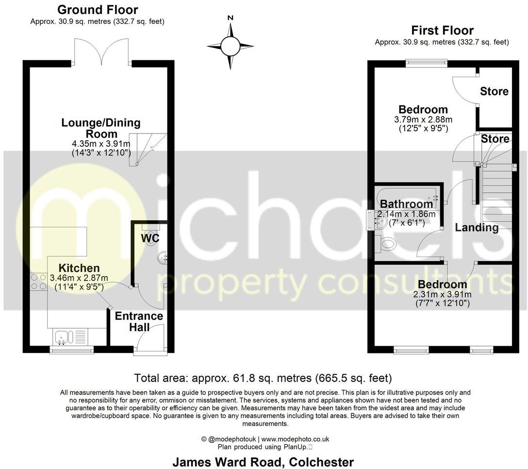 James Ward Road, Colchester, CO2 floorplan