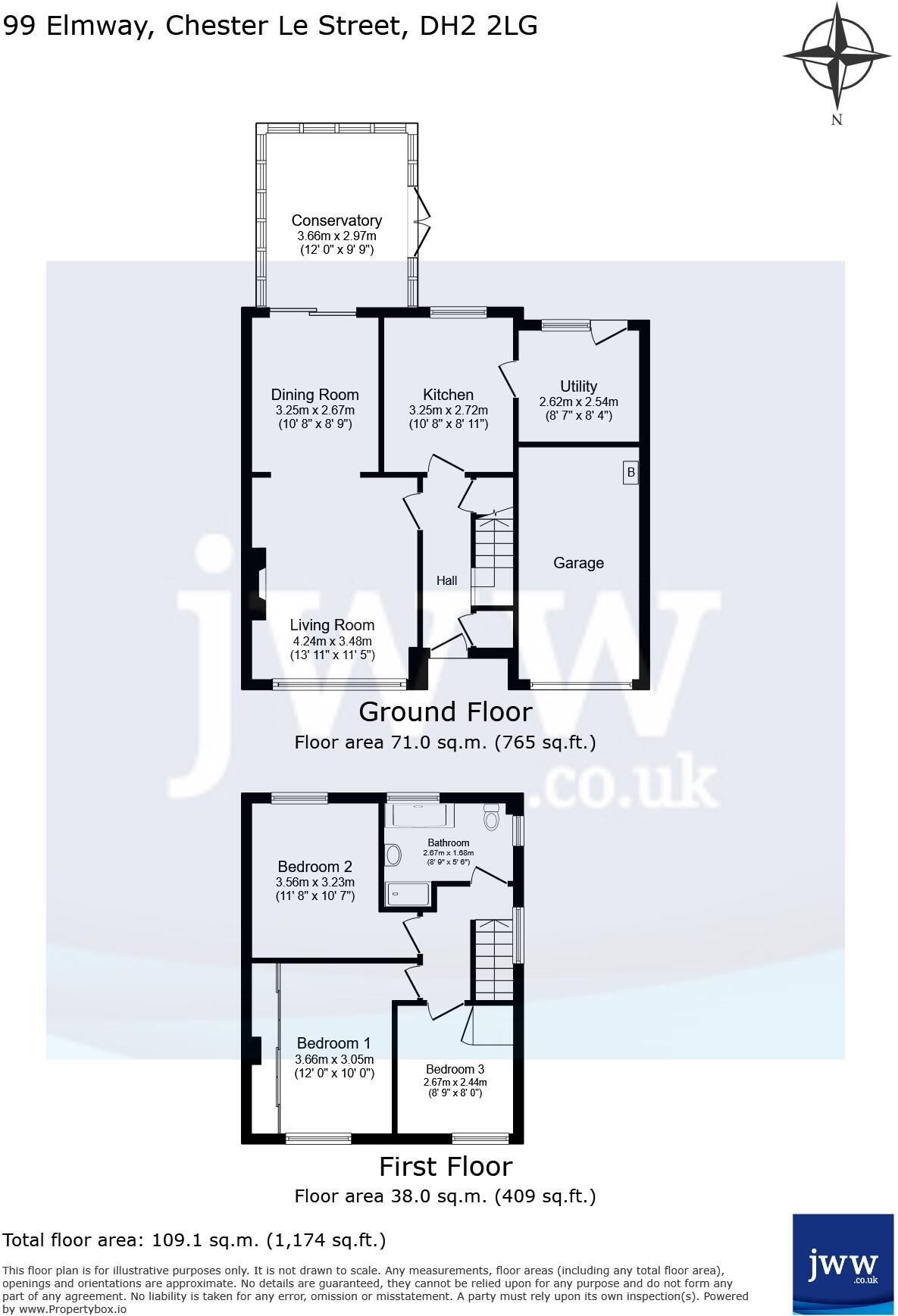 Elmway, Chester Le Street, County Durham, DH2 floorplan