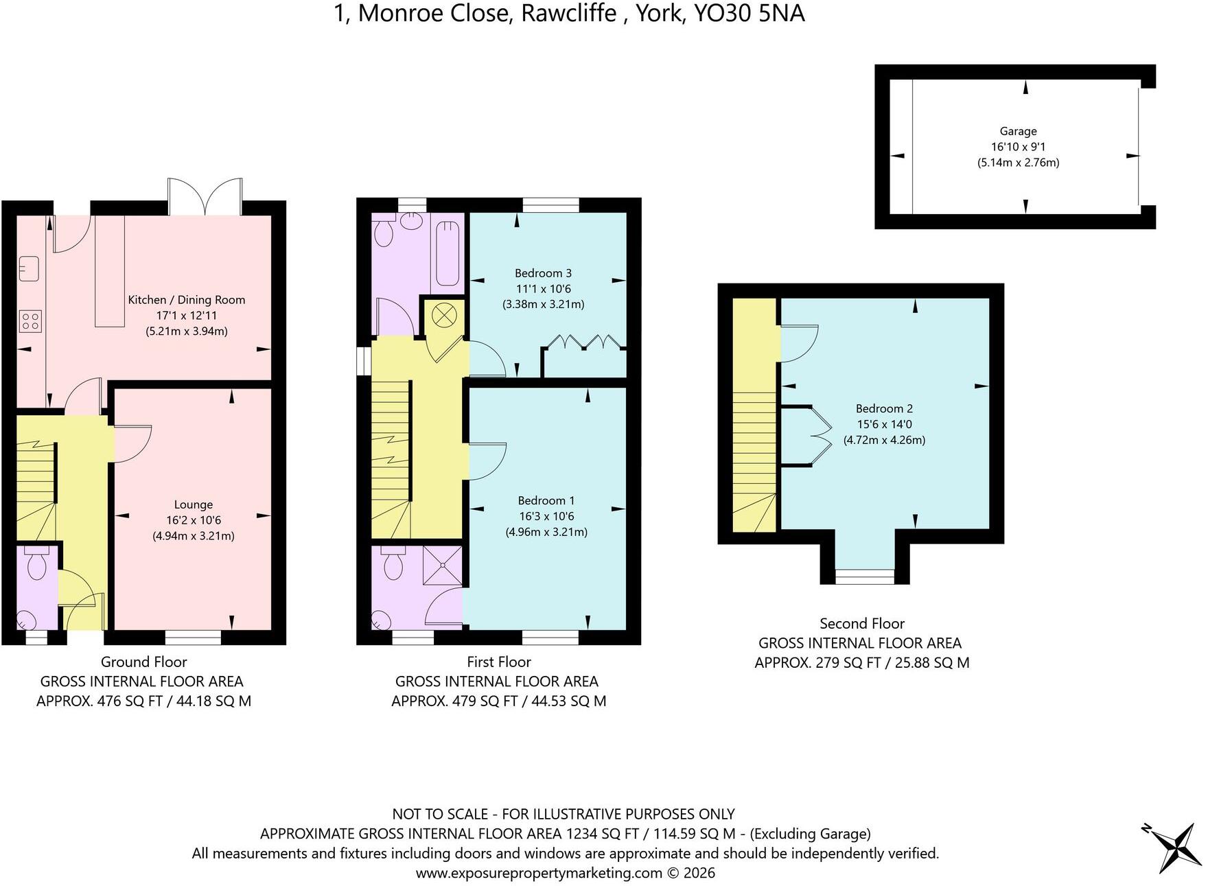 Monroe Close, York, YO30 floorplan