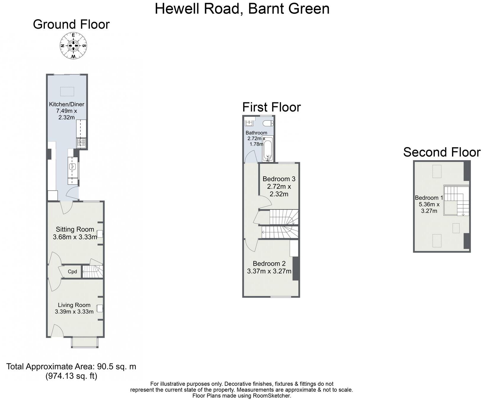 Hewell Road, Barnt Green, B45 floorplan