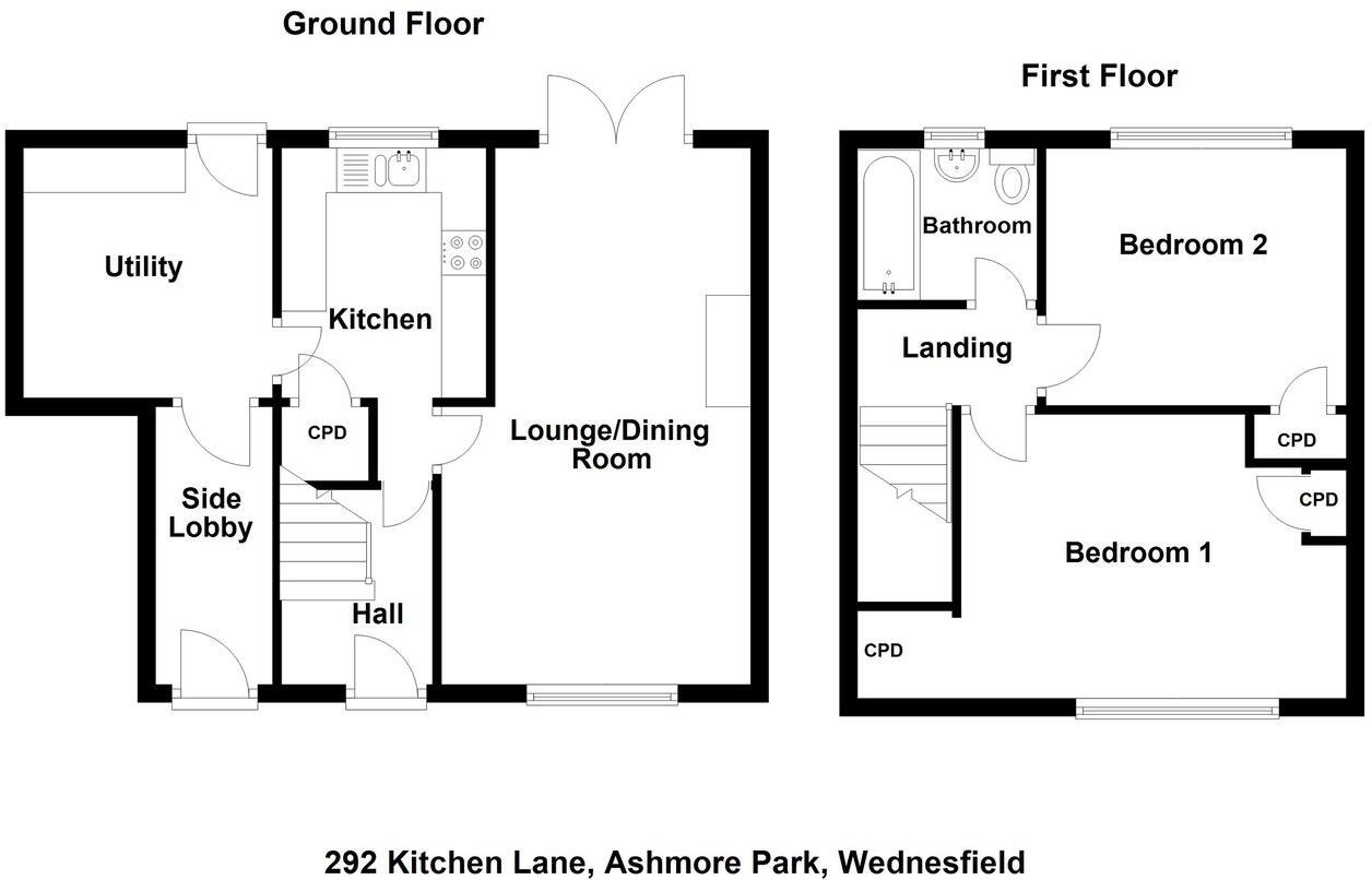 Kitchen Lane, Wednesfield, Wolverhampton, WV11 floorplan