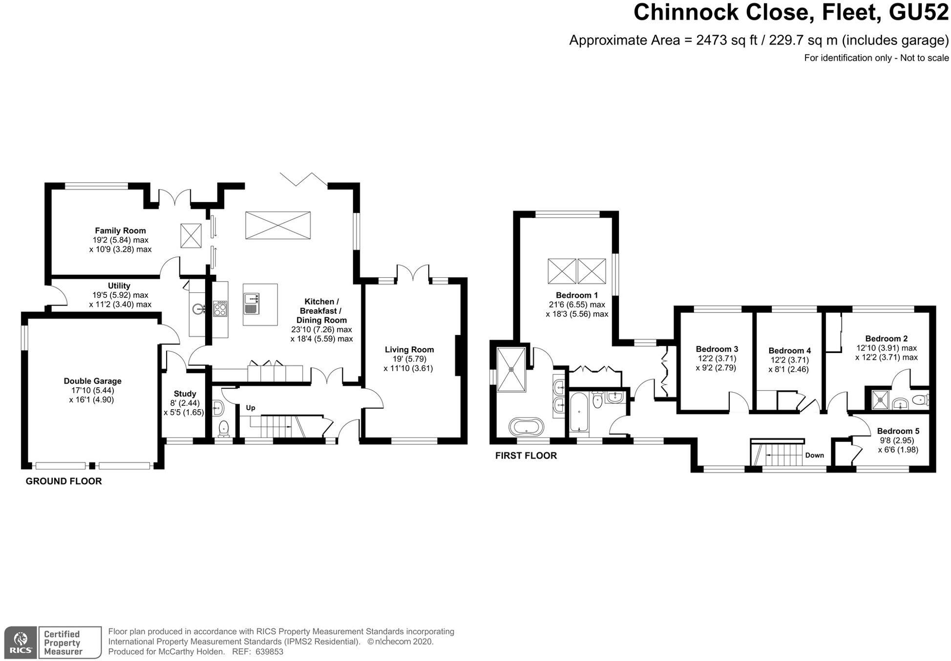 Chinnock Close, Fleet, GU52 floorplan