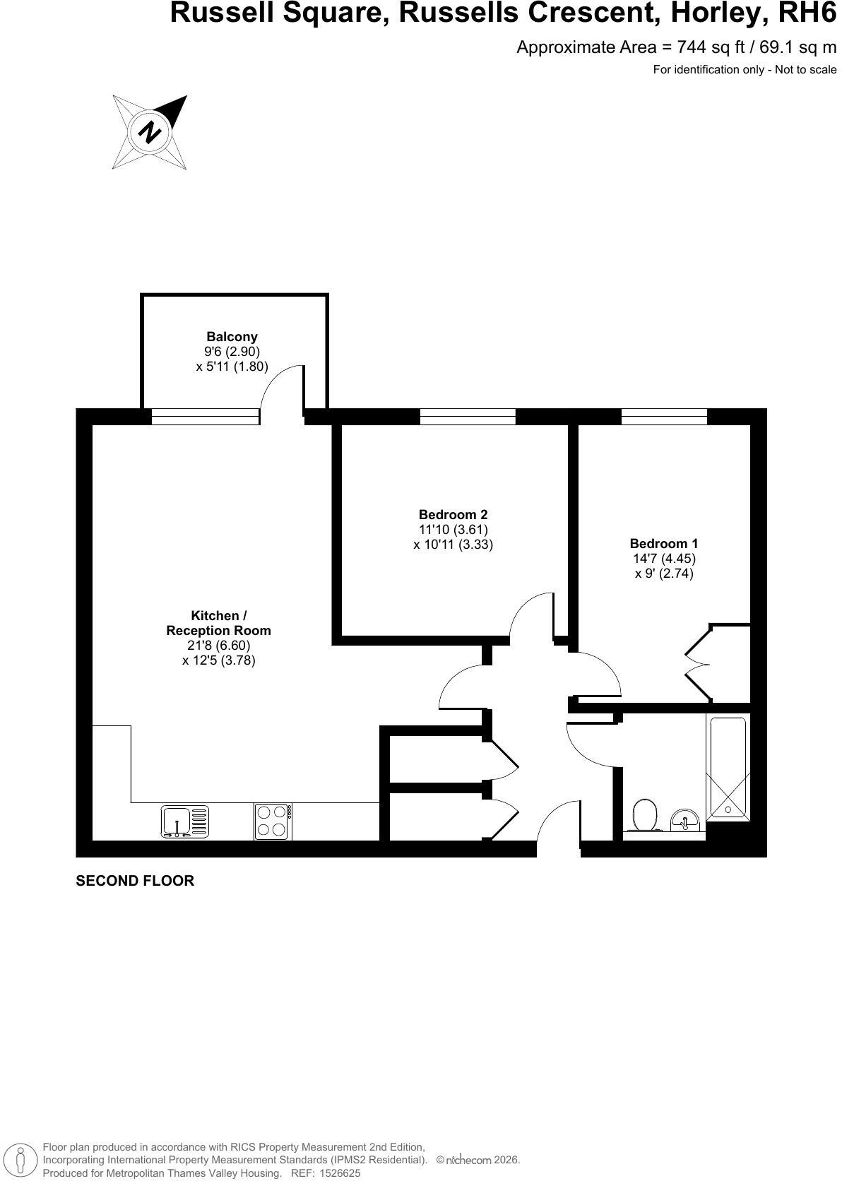 Russell Square, Horley, Surrey, RH6 floorplan