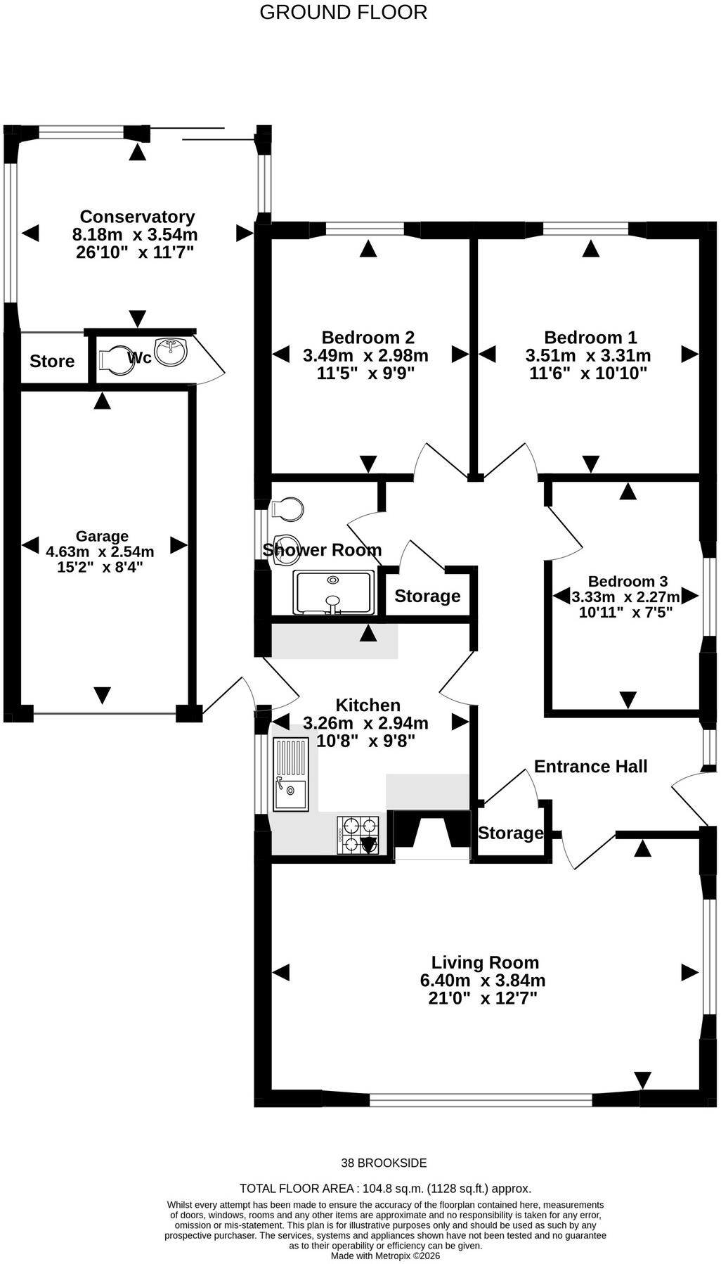 Brookside, Pill, Bristol floorplan