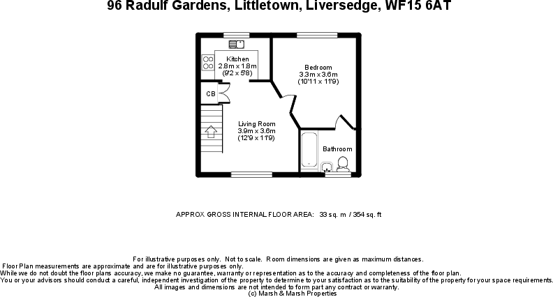 96 Radulf Gardens, Littletown, Liversedge, WF15 6AT floorplan