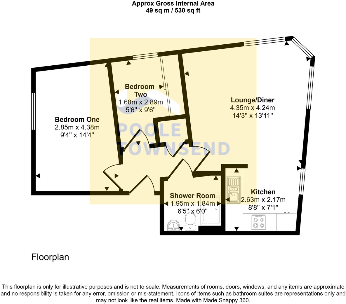 Cock & Dolphin Yard, Kendal floorplan