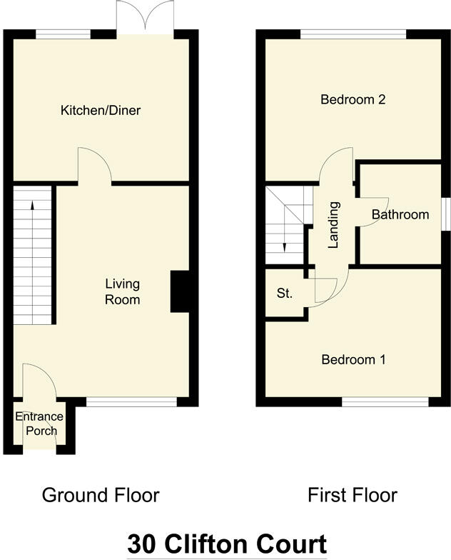 Clifton Court, Dewsbury, West Yorkshire, WF13 floorplan