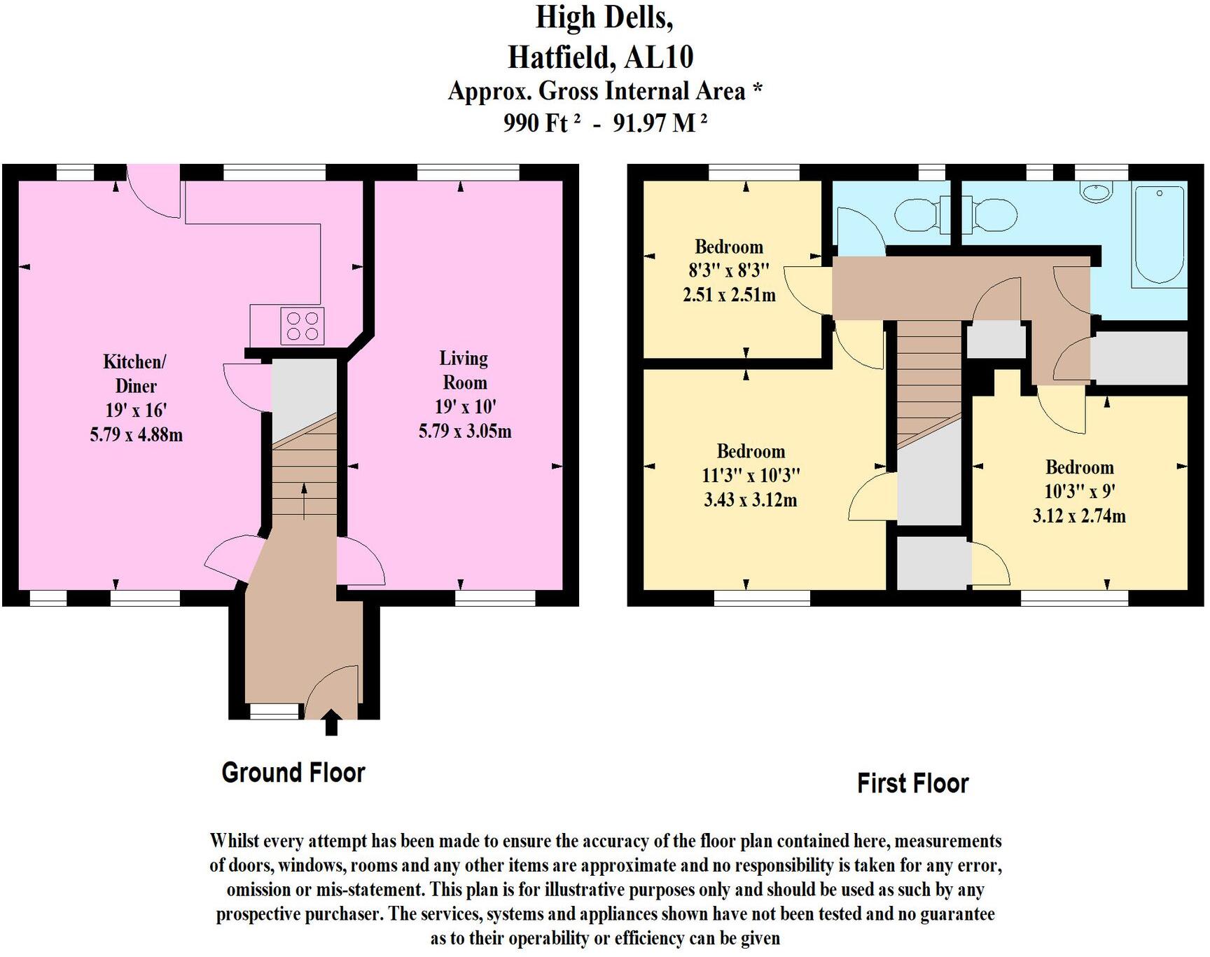 High Dells, Hatfield, AL10 floorplan