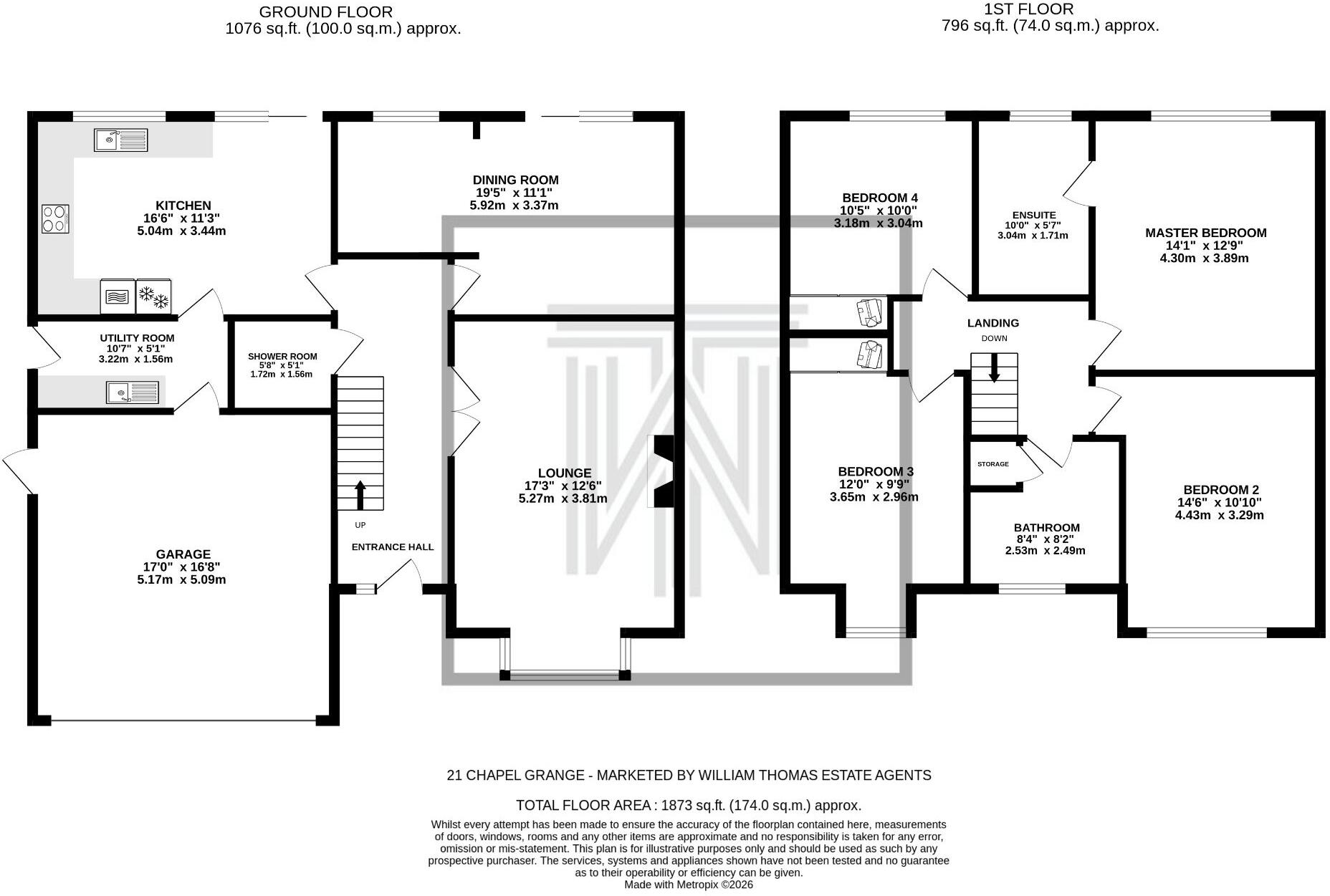 21 Chapel Grange, Turton, Bolton, BL7 0NL floorplan