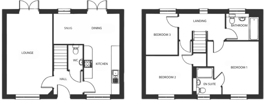 Plot 159 The Briarwood, Acresford Park, Handsacre, Rugeley, WS15 4FE floorplan