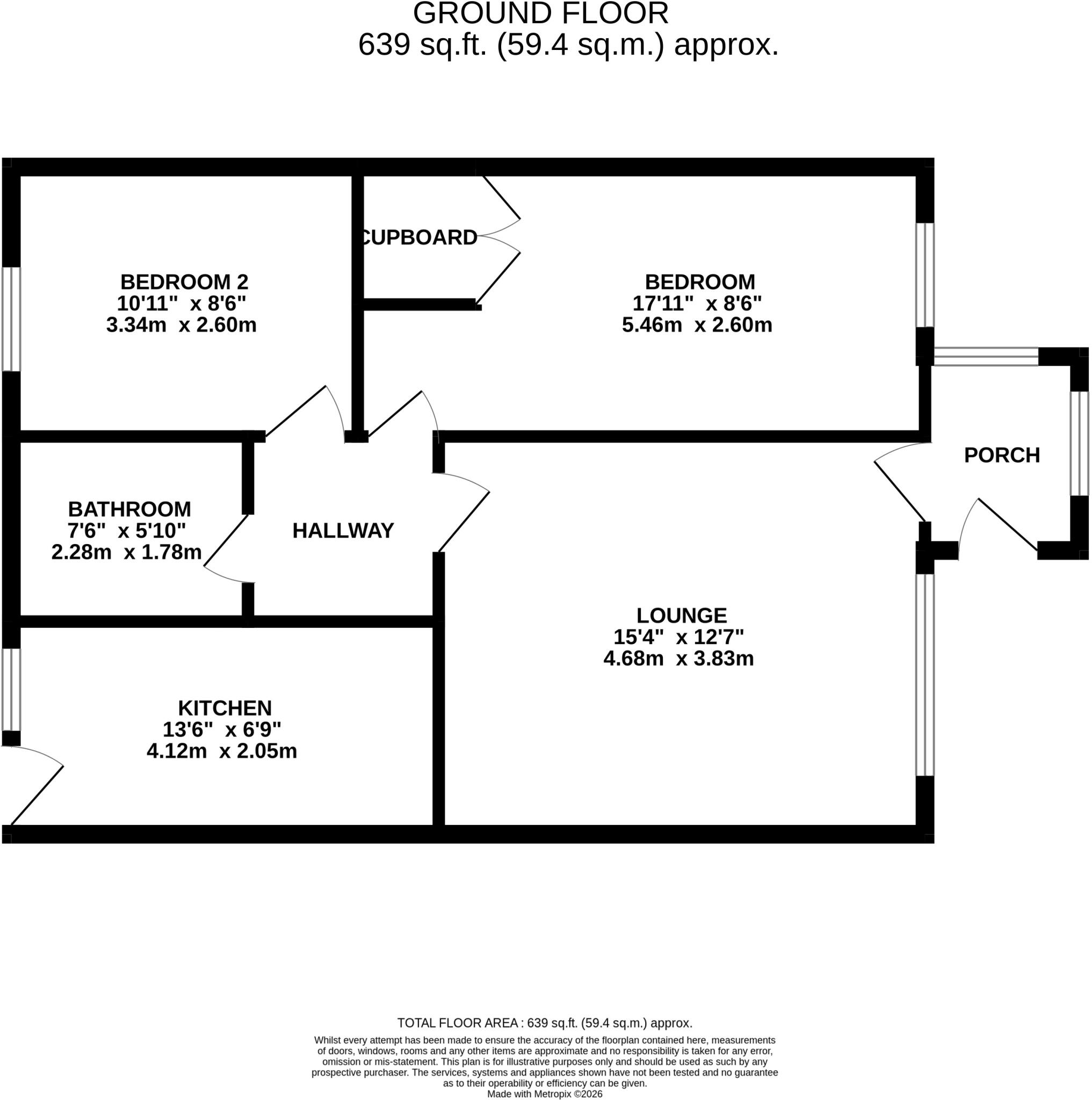 No. 49 Porchester Drive, Cramlington, Tyne and Wear NE23 2QJ floorplan