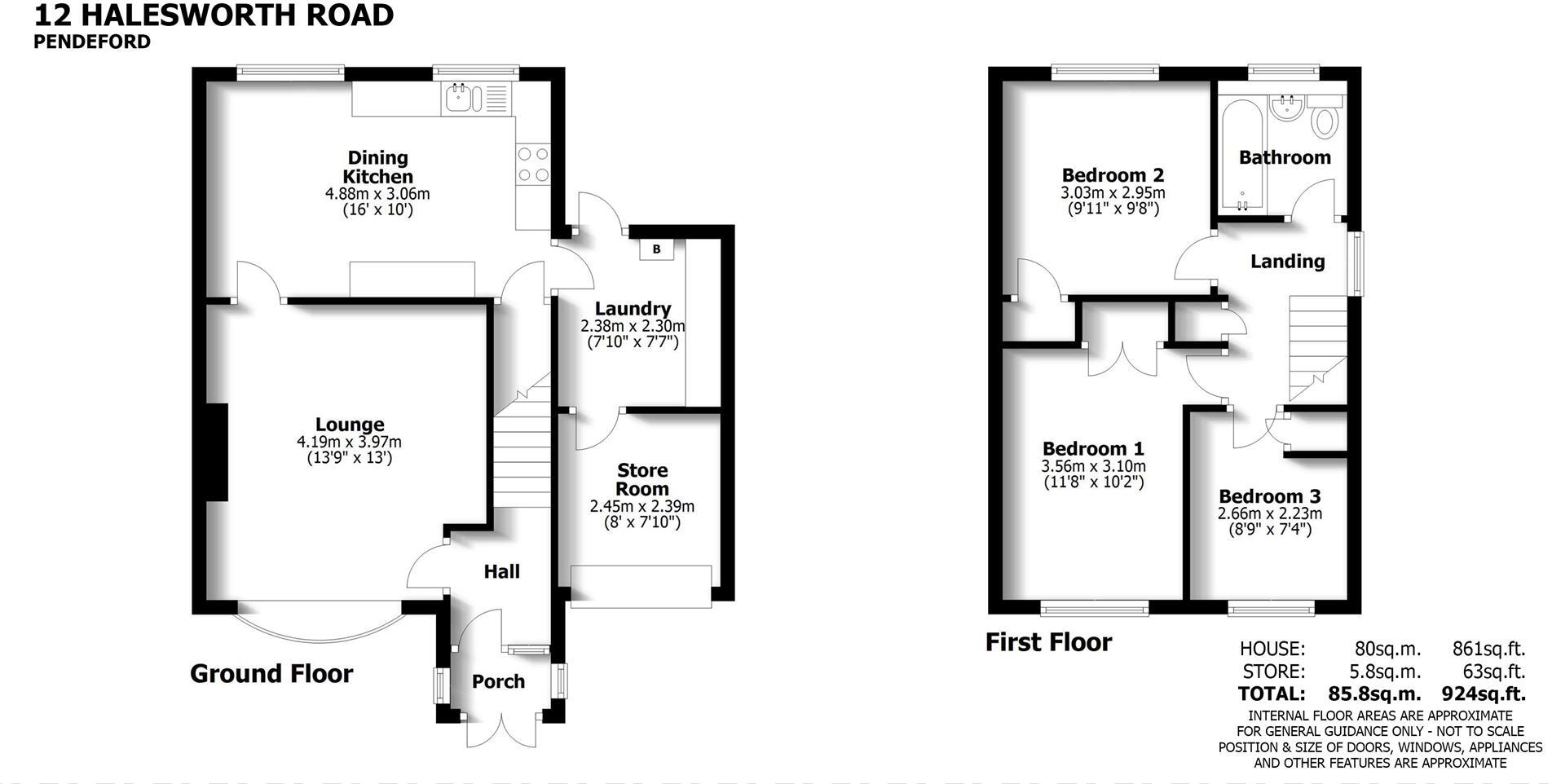 12 Halesworth Road, Pendeford, Wolverhampton, WV9 6PJ floorplan