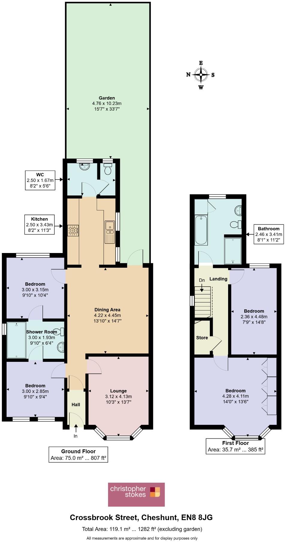 Crossbrook Street, Cheshunt, Hertfordshire, EN8 8JG floorplan