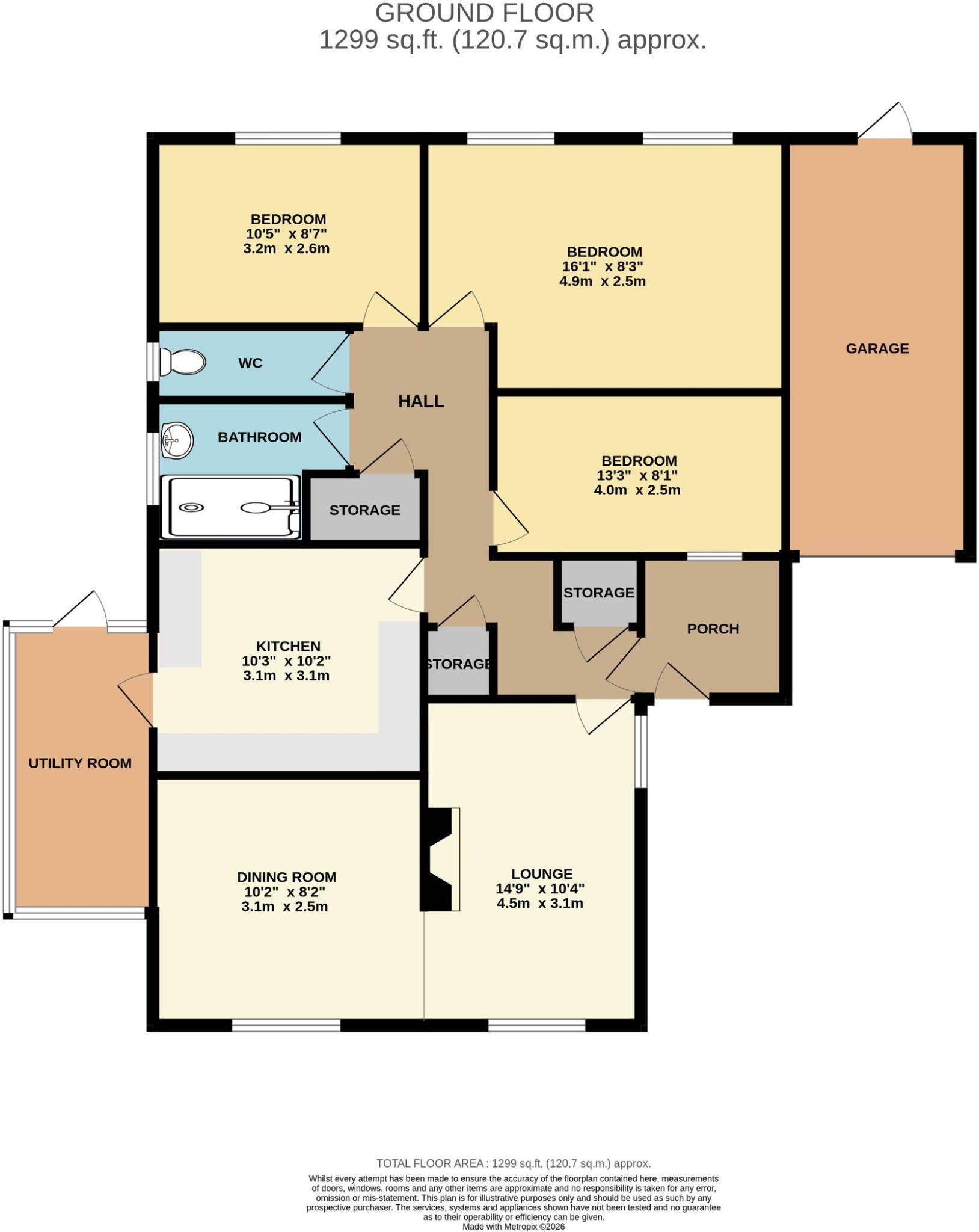 1 Rothbury Close, Lowercroft, Bury, BL8 2TT floorplan