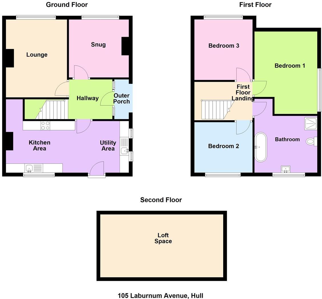 Laburnum Avenue, Garden Village, Hull floorplan